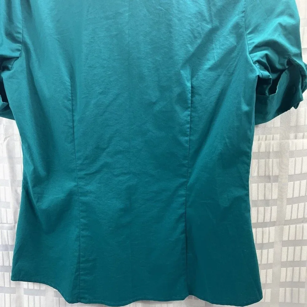 Worthington Shirt Womens Color Green Size MButton Up ShortSleeve Collared Casual - Picture 16 of 16